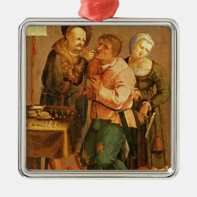 Zahn-Extraktion Ornament Aus Metall (Vorne)