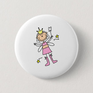 Zahn-Fee-Strichmännchen-Knopf Button