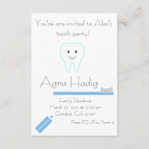 Zahn-Party Agras Hadig Einladung