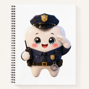 Zahn-Polizist Spiralblock Notizbuch