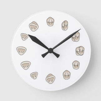Zahn-Uhr (Medium) Runde Wanduhr
