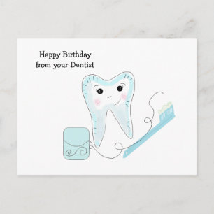 Zahn und Zahnbürste Dentaldesign Postkarte