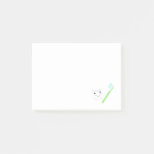Zahn und Zahnbürste Post-it Klebezettel