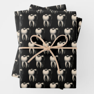Zahn und Zahnersatz Geschenkpapier Set