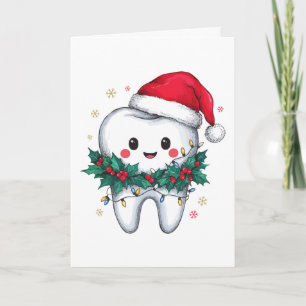 Zahn Weihnachten Zahnarzt Zahnarzthelferin Santa H Karte