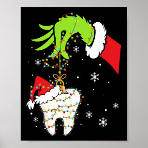 Zahn Zahnarzt Dental Sofortzähne Weihnachten Xmas  Poster