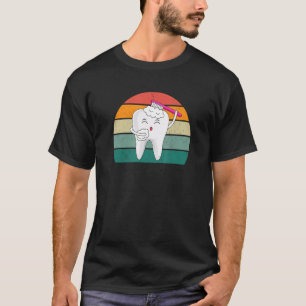 Zahn Zähne Bohrer Zunge Gummi zahnärztlich Patient T-Shirt