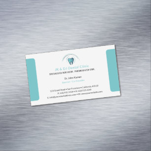 Zahnarzt   Aqua Teeth Magnetische Visitenkarte