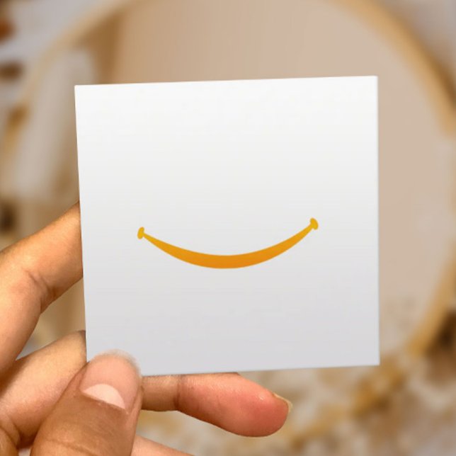 Zahnarzt Big Smile Minimalistische Zahnärztin Quadratische Visitenkarte (Von Creator hochgeladen)
