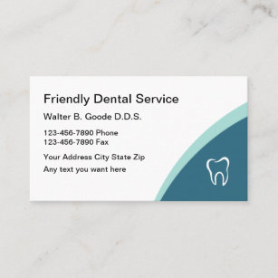 Zahnarzt-Büro-Verabredungs-Schablone Visitenkarte