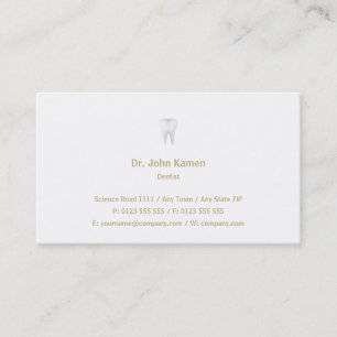 Zahnarzt   Classic Gold Business Card Visitenkarte