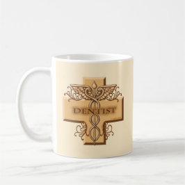 Zahnarzt Cross Caduceus Tasse