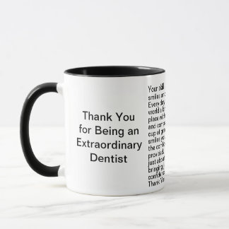 Zahnarzt Danke-Nachricht Tasse
