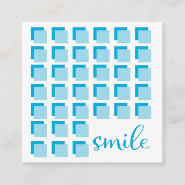 Zahnarzt-Empfehlungs-Karten-Quadrat Quadratische Visitenkarte (Vorderseite)