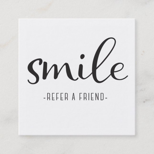 Zahnarzt-Empfehlungs-Visitenkarte Empfehlungskarte (Vorderseite)