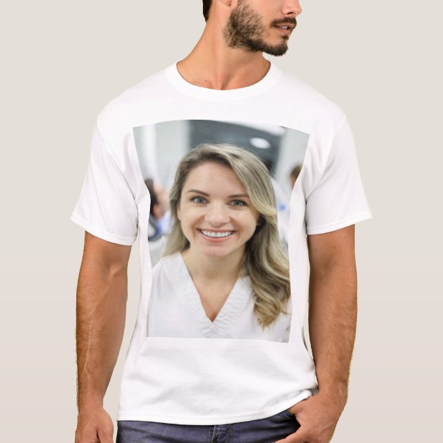 Zahnarzt Foto Anpassen Personalisieren T-Shirt (Vorderseite)