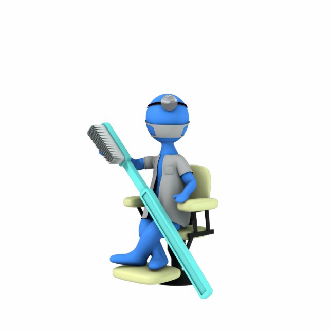 Zahnarzt-Foto-Skulptur Freistehende Fotoskulptur (Vorne)