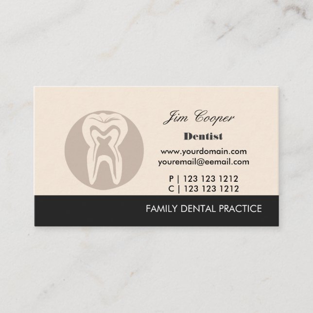 Zahnarzt für Berufliches Design Visitenkarte (Vorderseite)