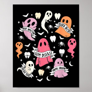 Zahnarzt Geist Soky Halloween Dental Hygienikerin Poster