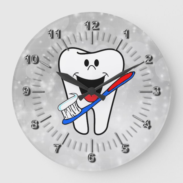 Zahnarzt Große Wanduhr (Vorderseite)