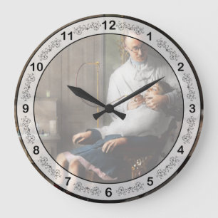 Zahnarzt - Gute Mundhygiene 1918 Große Wanduhr