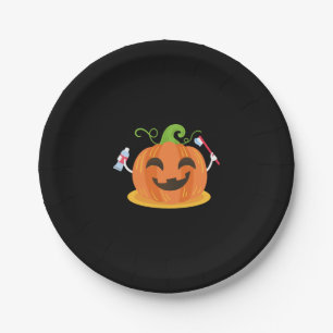Zahnarzt Halloween-Kürbis-Zahn Pappteller
