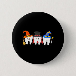 Zahnarzt Halloween Zähne Zahnmedizin Button