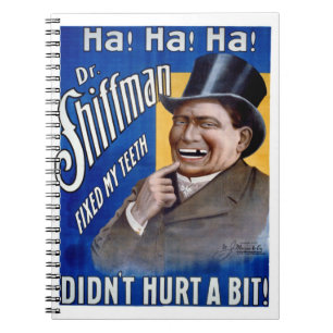 Zahnarzt hat meine Zähne repariert Vintage Poster Notizblock