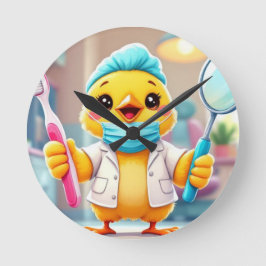Zahnarzt Huhn Rund Uhr 