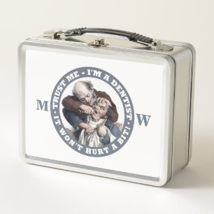 ZAHNARZT Humor individuelles Monogramm Metall Brotdose