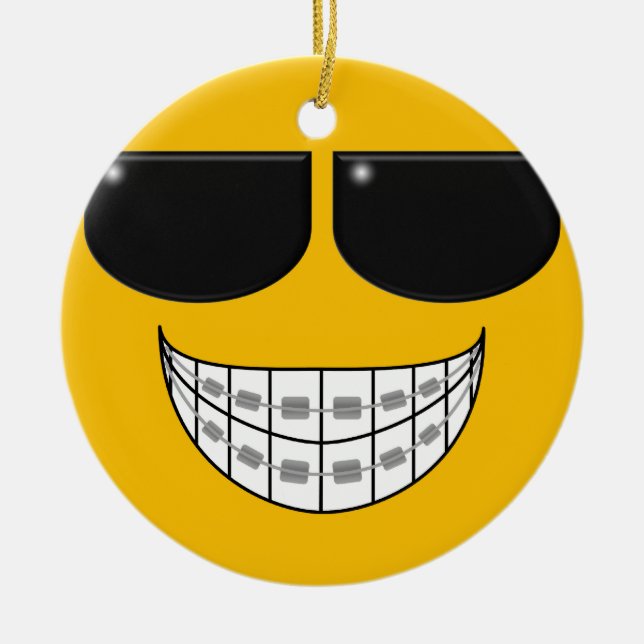 Zahnarzt-Klammern sind coole Verzierung Keramikornament (Vorne)