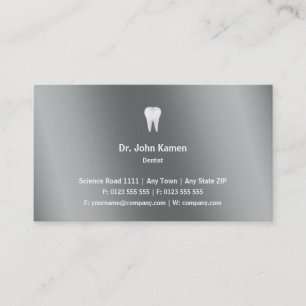 Zahnarzt Klassischer Graphic Metallic Visitenkarte
