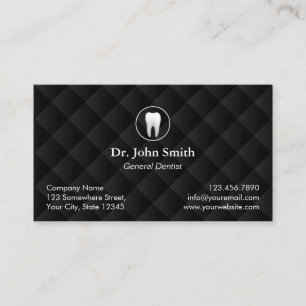 Zahnarzt Klassischer schwarzer Zahnarzt Terminkarte