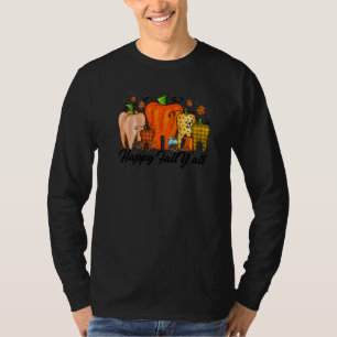 Zahnarzt Kürbis Zähne Glücklich Herbst Euch Alle H T-Shirt