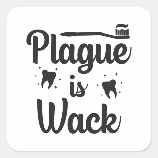 Zahnarzt Mouth Teeth Tooth Funny Gift Quadratischer Aufkleber (Vorderseite)