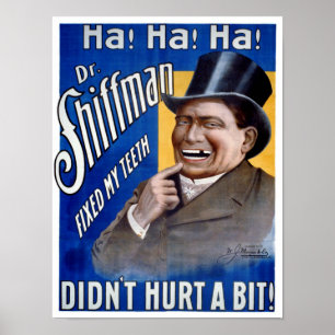 Zahnarzt repariert meine Zähne Vintage Poster wied