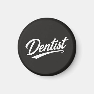 Zahnarzt Schrift Typography Geschenk Magnet