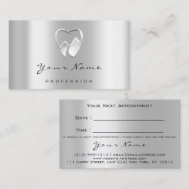 Zahnarzt Silver Logo VIP Ernennung Terminkarte