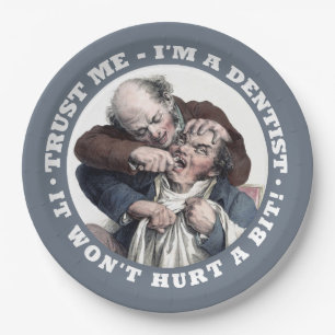 ZAHNARZT-Spaß-Papier-Teller Pappteller