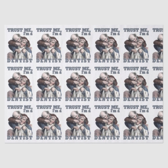 ZAHNARZT-Spaß-Seidenpapier Seidenpapier (Vorderseite)