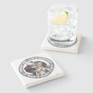 ZAHNARZT-Spaß-Stein-Untersetzer Steinuntersetzer