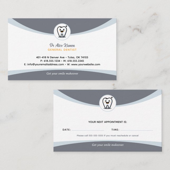 Zahnarzt | Terminalkarte Visitenkarte (Vorne/Hinten)