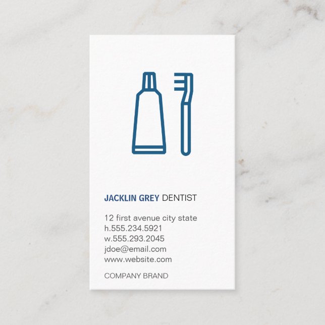 Zahnarzt Visitenkarte (Vorderseite)