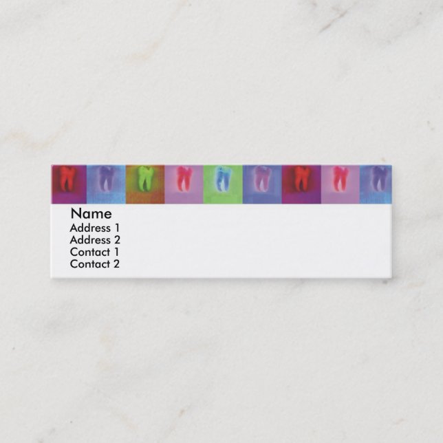 Zahnarzt-Visitenkarte Mini Visitenkarte (Vorderseite)