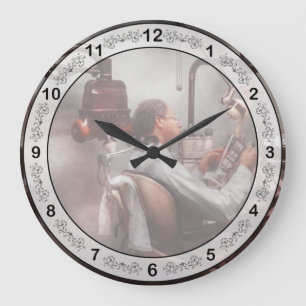 Zahnarzt - Warten auf den Zahnarzt Große Wanduhr