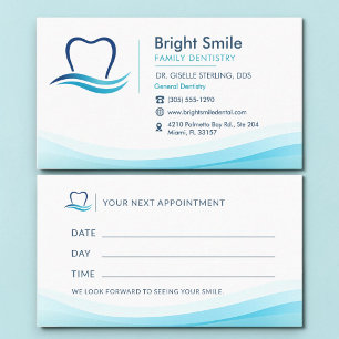 Zahnarzt Wasser Dental Care Logo Termin Karte