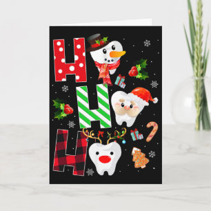 Zahnarzt Weihnachts-Spaß Zahn Dental-Geschenk Rot  Karte