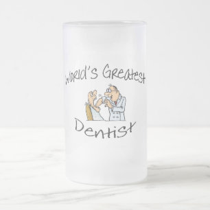 Zahnarzt weltbest mattglas bierglas