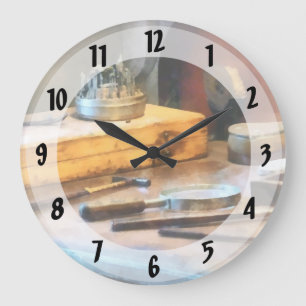 Zahnarzt-Werkbank Große Wanduhr