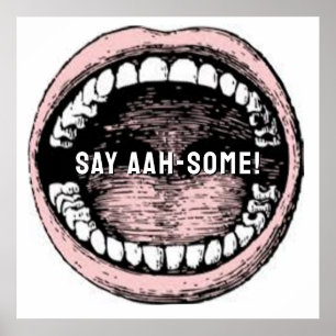 Zahnarzt-Zahnarzt-Spaß Poster